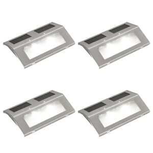 vidaXL Garden Light | Silver | Stainless Steel, PP | Compact | Solar