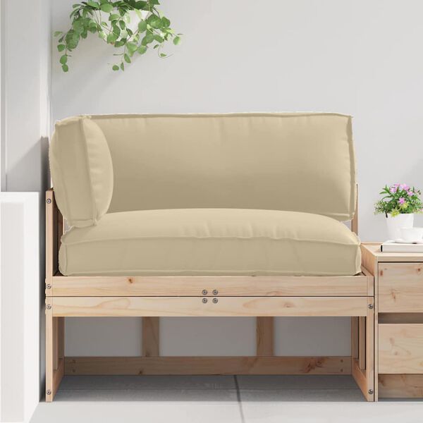 vidaXL Pallet Cushion Set 3 pcs Beige Oxford Fabric