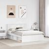 vidaXL Bed Frame with Headboard White 140 x 190 cm Engineered wood