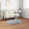 vidaXL Faux Sheepskin Rug Tafalla Grey &Oslash; 120 cm Polyester