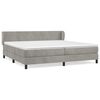 vidaXL Box Spring Bed with Mattress Light Grey 200x200 cm Velvet