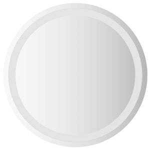 vidaXL LED Bathroom Mirror Transparent &Oslash; 50 cm Tempered Glass