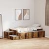 vidaXL Storage Bed Frame with Storage Old Wood 80 cm Engineered Wood