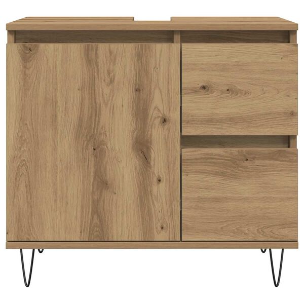vidaXL Sink Cabinet Artisan Oak 65x33x60 cm Engineered Wood