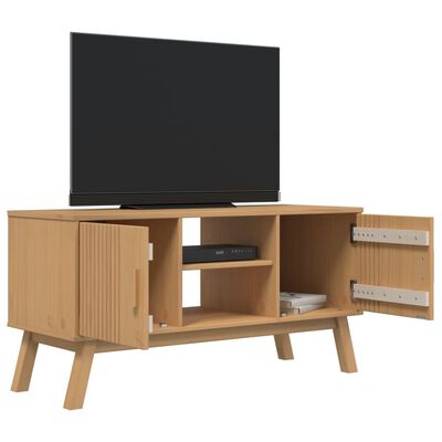 vidaXL TV Cabinet OLDEN Brown 114x43x57 cm Solid Wood Pine