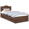 vidaXL Bed Frame with Drawer Brown Oak 100 x 200 cm Engineer Wood