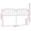 vidaXL Metal Replace Headboard Black 193 cm