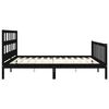 vidaXL Bed Frame without Mattress Black Super King Size Solid Wood Pine