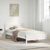 vidaXL Bed Frame without Mattress White 90x200 cm Solid Wood Pine