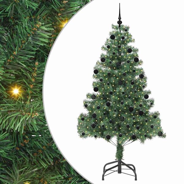 vidaXL Christmas Tree with 300 LEDs with Stand Green 210 cm PVC