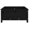 vidaXL Garden Planter Black 82.5x82.5x39 cm Solid Wood Pine