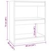 vidaXL Book Cabinet/Room Divider High Gloss White 60x30x72 cm
