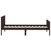 vidaXL Bed Frame without Mattress Dark Brown 100x200 cm Solid Wood