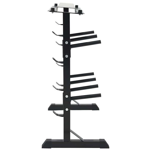 vidaXL Dumbbell Rack Black 99 x 45 x 95.5 cm Powder-Coated Steel
