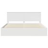 vidaXL Bed Frame with Headboard White 200 x 200 cm Solid Pine Wood