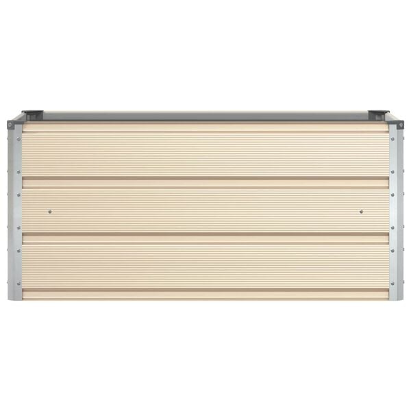vidaXL Planter Ivory 100 x 50 x 45 cm Galvanised Steel