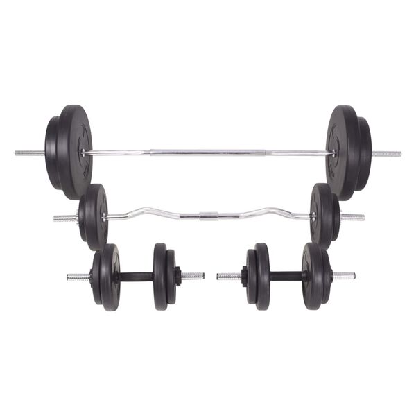 vidaXL Barbell and Dumbbell Set 90 kg