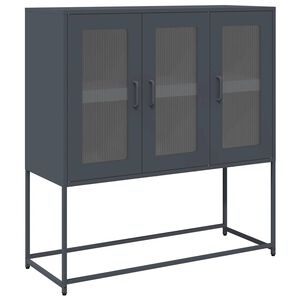 vidaXL Sideboard Anthracite 100,5x39x107 cm Cold-rolled Steel