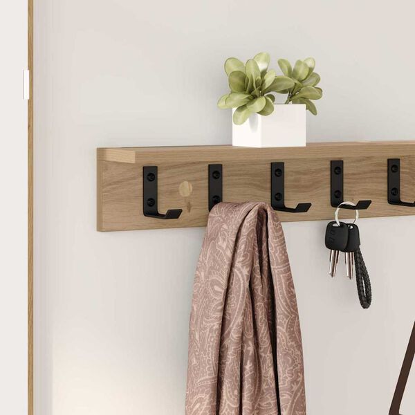 vidaXL Wall-Mounted Coat Rack Artisan Oak 100 x 10.5 x 10.5 cm