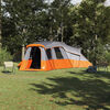 vidaXL Family Tent Grey and Orange 762 x 655 x 218 cm Taffeta