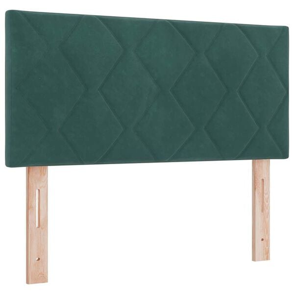 vidaXL Headboard Height Adjustable Dark green 90 cm Velvet