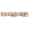 vidaXL Outdoor Sofa Set 8 pcs Natural Solid Acacia Wood