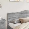 vidaXL Headboard Grey Sonoma 200 cm Engineered wood
