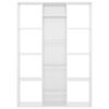 vidaXL Room Divider/Book Cabinet High Gloss White 100x24x140 cm Engineered Wood