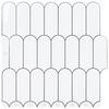 vidaXL Feather Tile 20 pcs White Grey 30 x 30 cm Polyurethane and PET