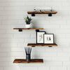 vidaXL Wall Shelves 4 pcs Smoked Oak 40x20x1,5 cm Engineered Wood