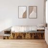 vidaXL Storage Bed Frame with Storage Smoked Oak 80 cm Engineered Wood