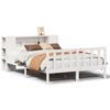 vidaXL Bookcase Bed without Mattress White 135x190 cm Double Solid Wood Pine