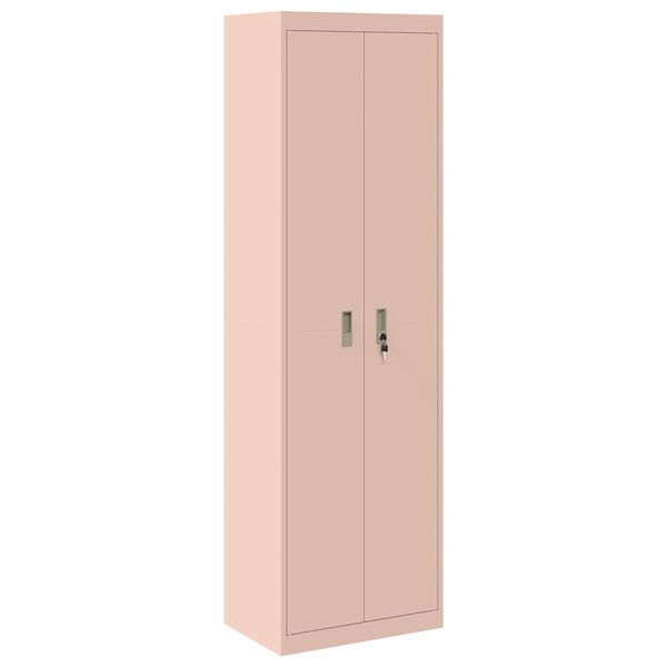 vidaXL Storage Cabinet 2 pcs Pink 60 x 40 x200 cm Cold-Rolled Steel