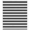 vidaXL Zebra Blind Black 135x150 cm Fabric Width 130.9 cm Polyester