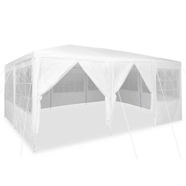 vidaXL Party Tent White 600 x 400 x 266 cm Polyethylene