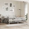 vidaXL Metal Bed Frame without Mattress with Footboard White 183x213cm