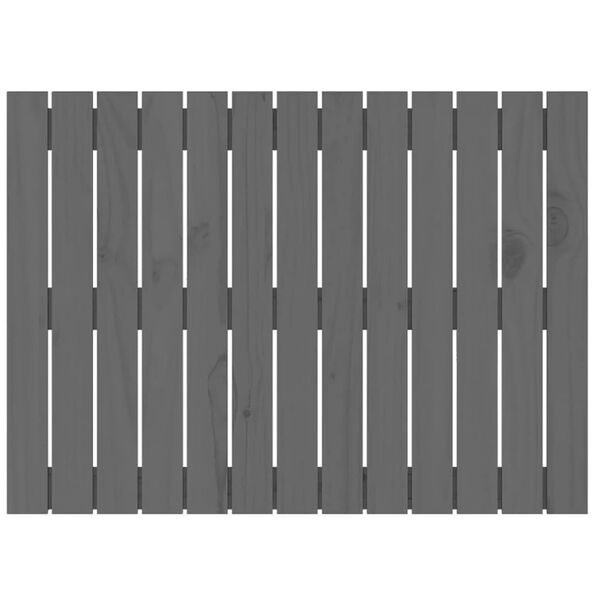 vidaXL Wall Headboard Grey 82.5x3x60 cm Solid Wood Pine