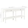 vidaXL Sideboard White 150x35x77 cm Solid Wood