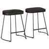 vidaXL Bar Stools 2 pcs Black 46x38x52 cm Solid Wood Mango
