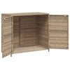 vidaXL Garden Storage Cabinet Beige 83x45x76 cm Poly Rattan