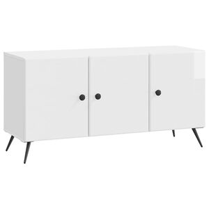 vidaXL TV Cabinet High Gloss White 99 x 34.5 x 50 cm Engineered Wood