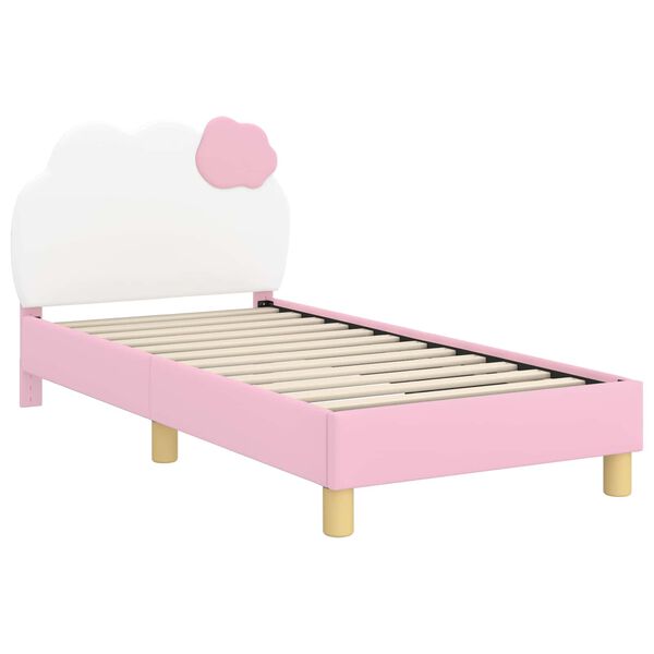 vidaXL Children's Bed Frame with Headboard Pink 80 x 160 cm PU
