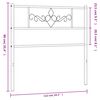 vidaXL Metal Replace Headboard White 107 cm