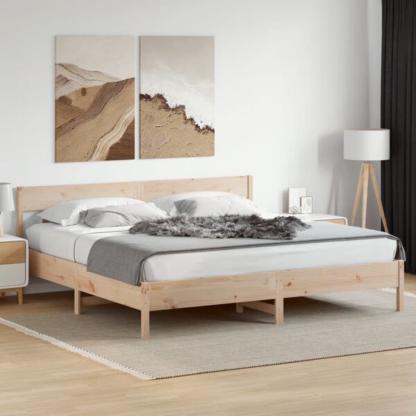 vidaXL Bed Frame without Mattress 200x200 cm Solid Wood Pine