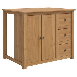 vidaXL Kitchen Island Set 2 pcs PANAMA Honey Wax 112 x 77 x 90 cm