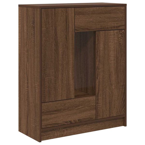 vidaXL Sideboard with Drawers and Doors Brown Oak 73x31x90 cm