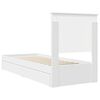 vidaXL Storage Bed with Headboard White 75 x 190 cm Engineered Wood