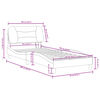 vidaXL Bed Frame with LED without Mattress "Hvar" Grey 90x190 cm