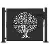 vidaXL Garden Gate with Lock Black 110 x 105 cm Powder-coated steel