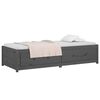 vidaXL Day Bed without Mattress Grey 90x200 cm Solid Wood Pine